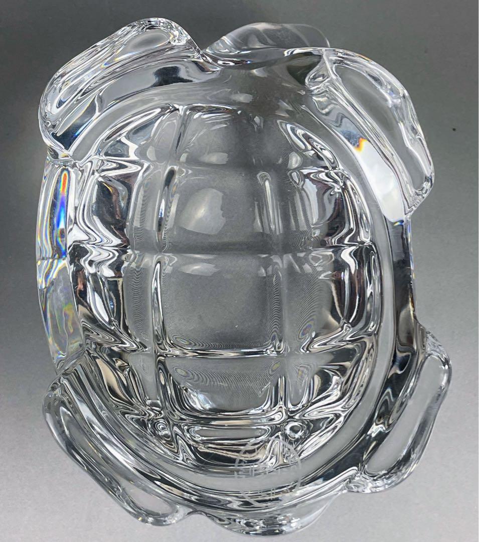 バカラ 亀 かめ カメ クリスタル 置物 ぺーパーウェイト オブジェ