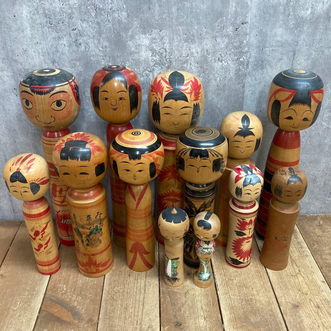 D-3 こけし 伝統工芸 民芸品 郷土玩具 # 鳴子こけし 弥治郎こけし 木製