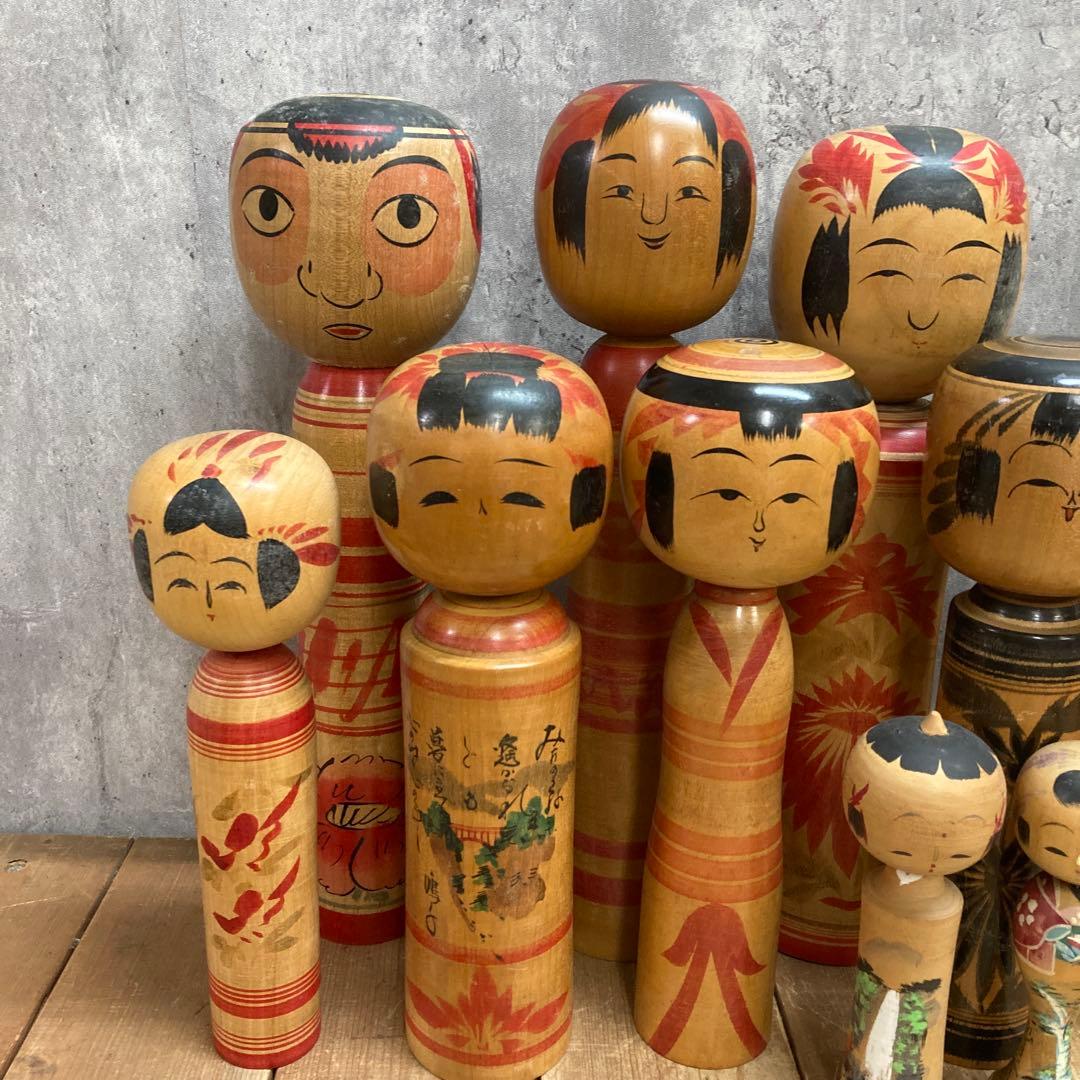 D-3 こけし 伝統工芸 民芸品 郷土玩具 # 鳴子こけし 弥治郎こけし 木製