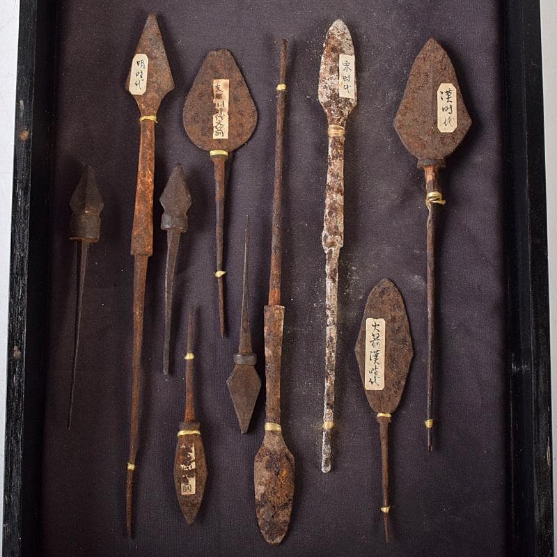 中国　古鉄　漢時代・明時代など　鏃　矢尻　10点まとめて　V　R8457
