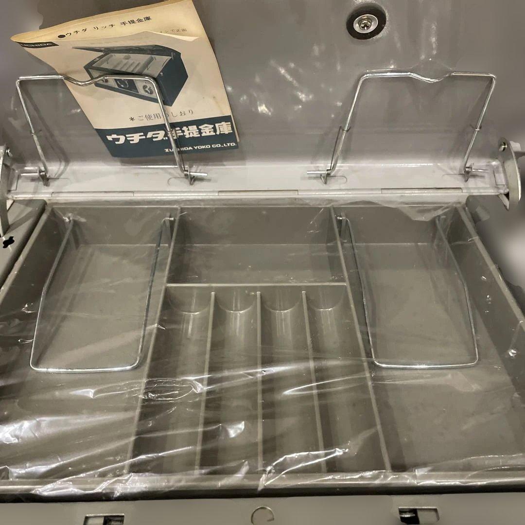 内田 ウチダ手提げ金庫 CASH BOX UCHIDA 鍵付き 125-0101