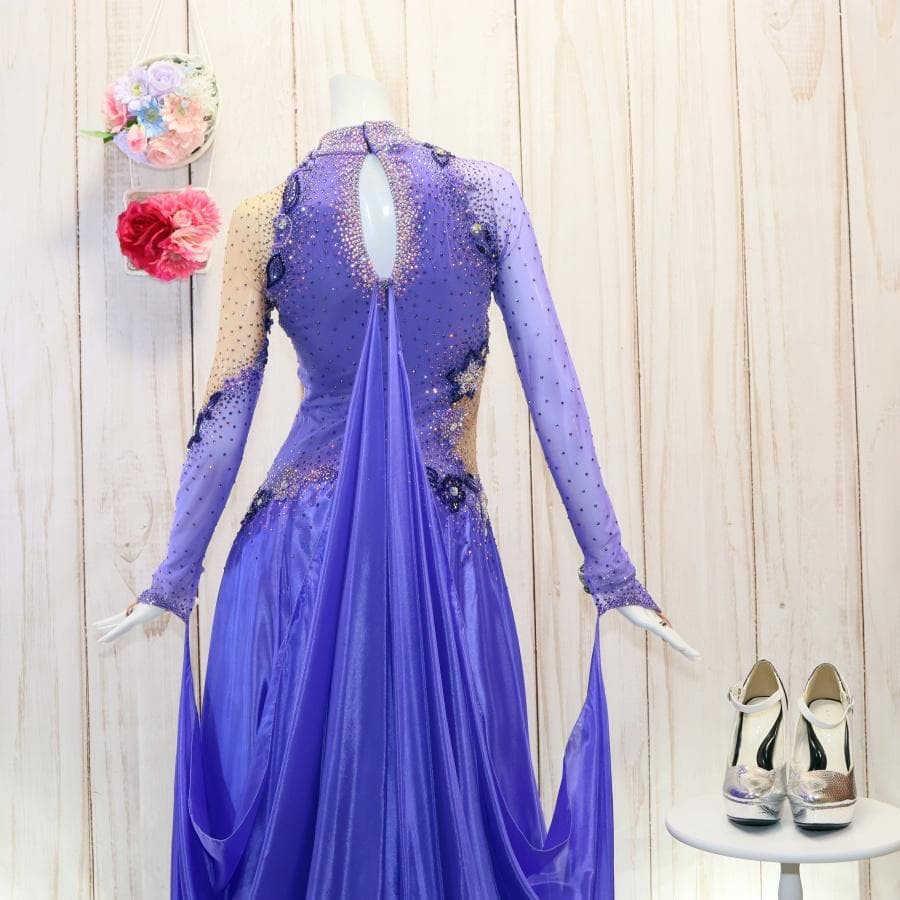 ひ*り様 き*ち様 凛舞クリスアン 社交ダンス衣装 Lサイズ 高級競技ドレス 発