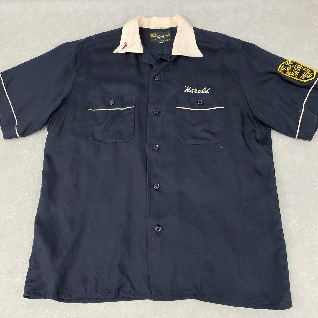 U356＊ King Louie キングルイ 50s ボウリングシャツ 刺繍 L
