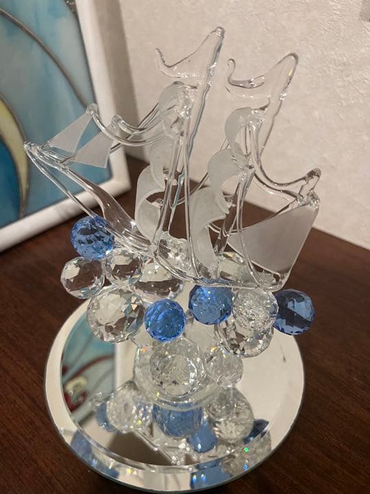 箱根ガラスの森美術館　クリスタルガラス　船