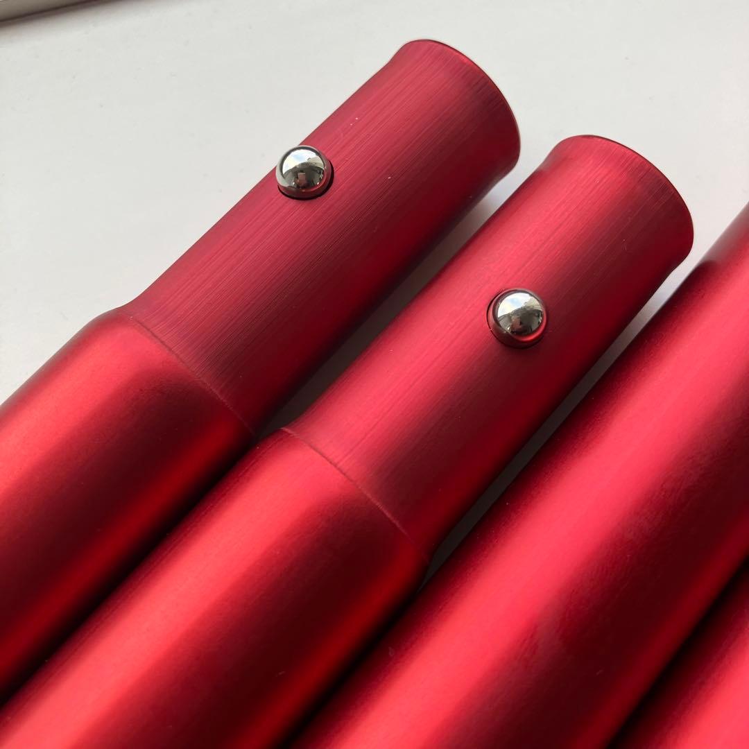 スノーピーク　ウイングポール　レッド　280cm 2本セット