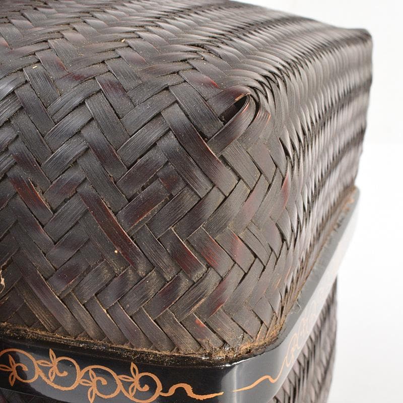 平安　東山麓　東竹園斎作　茶籠　黒楽茶碗　瓢箪振出など　八点一式　DR7039F