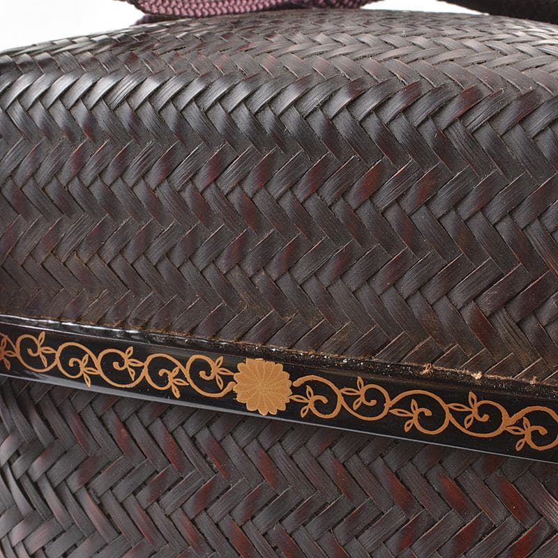 平安　東山麓　東竹園斎作　茶籠　黒楽茶碗　瓢箪振出など　八点一式　DR7039F