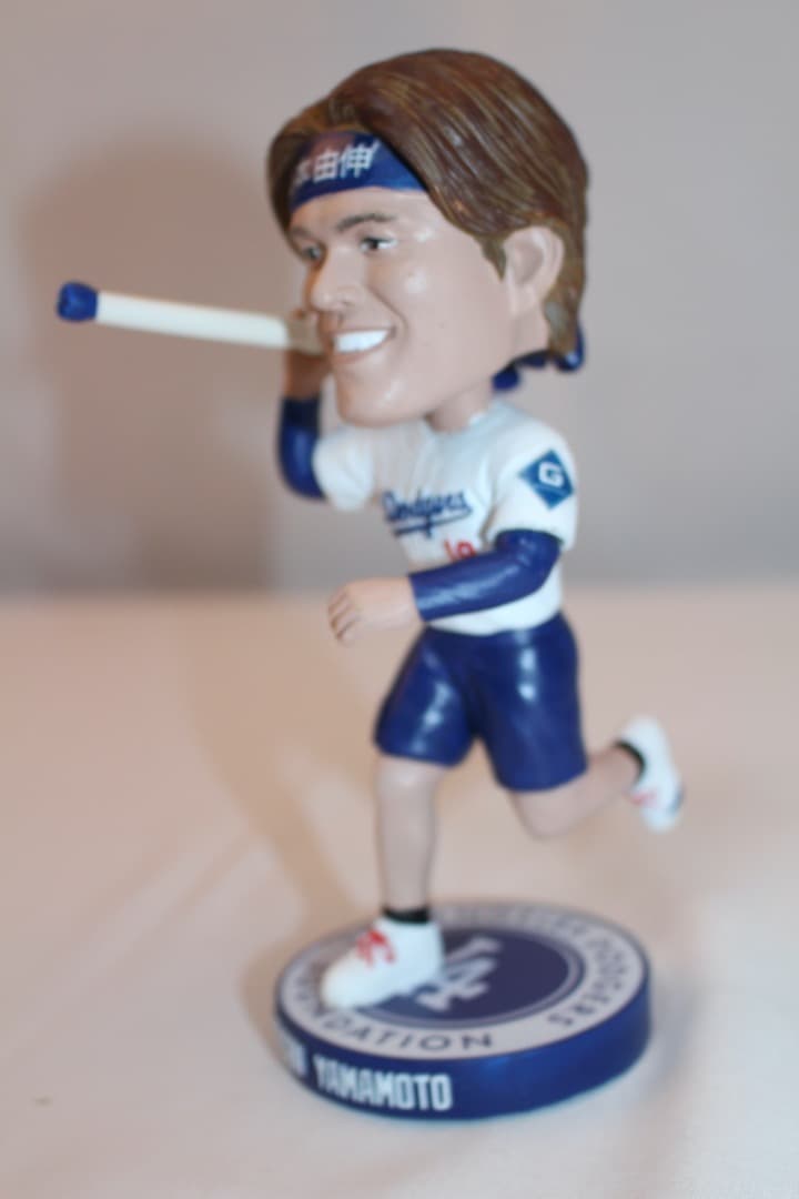 [訳あり新品2] 山本由伸選手ボブルヘッド ジャベリン（槍)2025年9月27日