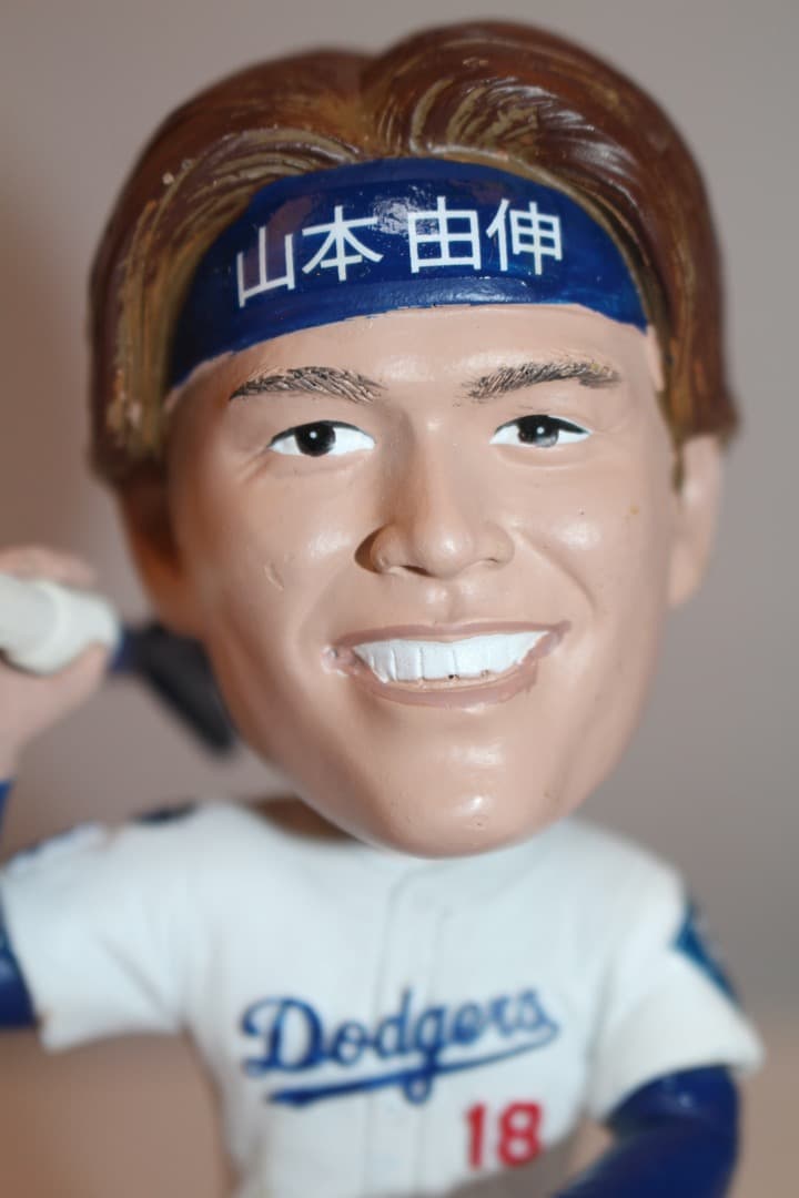 [訳あり新品2] 山本由伸選手ボブルヘッド ジャベリン（槍)2025年9月27日