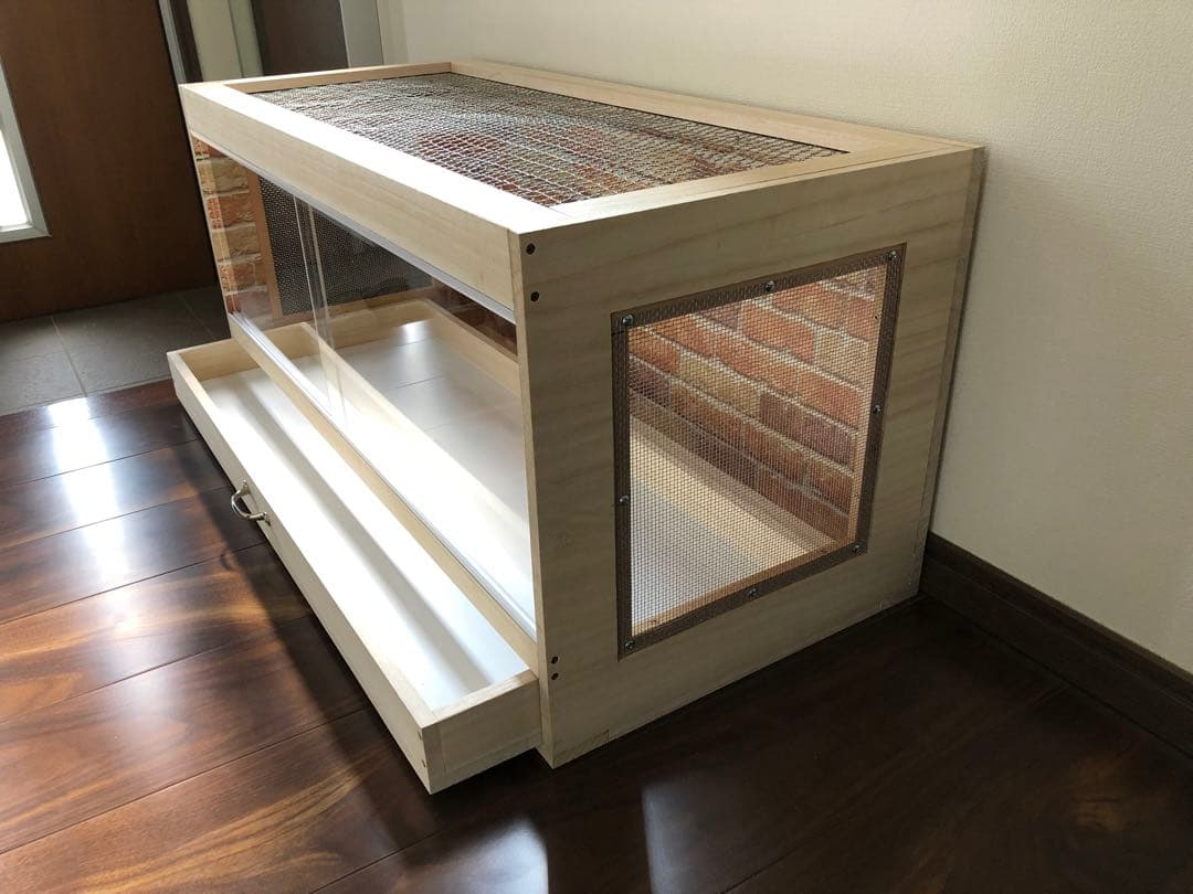 新品未使用　木製ケージ　ハリネズミ　ハムスター　小動物　爬虫類　両生類