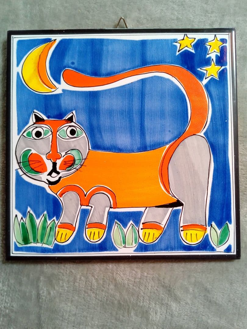 デシモーネ猫タイル ジョバンニ・デ・シモーネ  壁掛