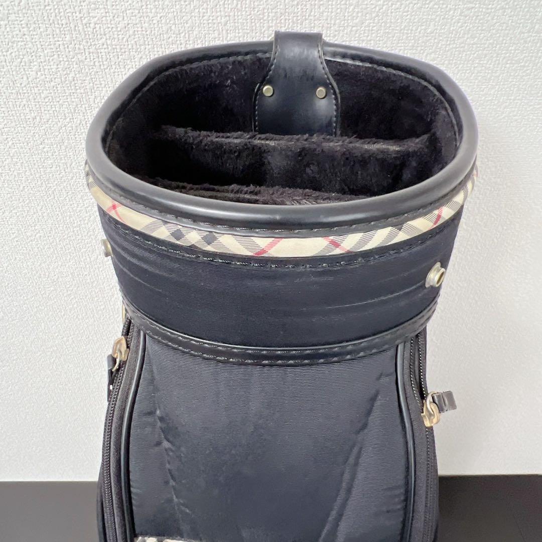 バーバリーゴルフキャディバッグ 6分割 ノバチェック ブラック BURBERRY