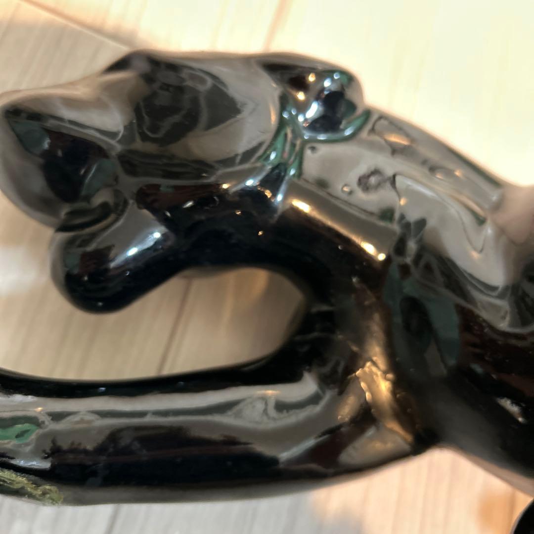 50sブラックパンサー大　ミッドセンチュリー　ビンテージ置物　アンティーク雑貨