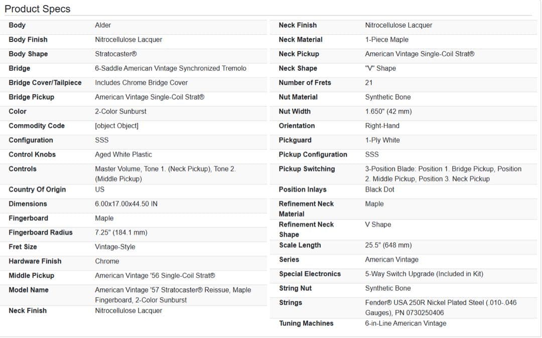 Fender USA American Vintage '57 リフレット済