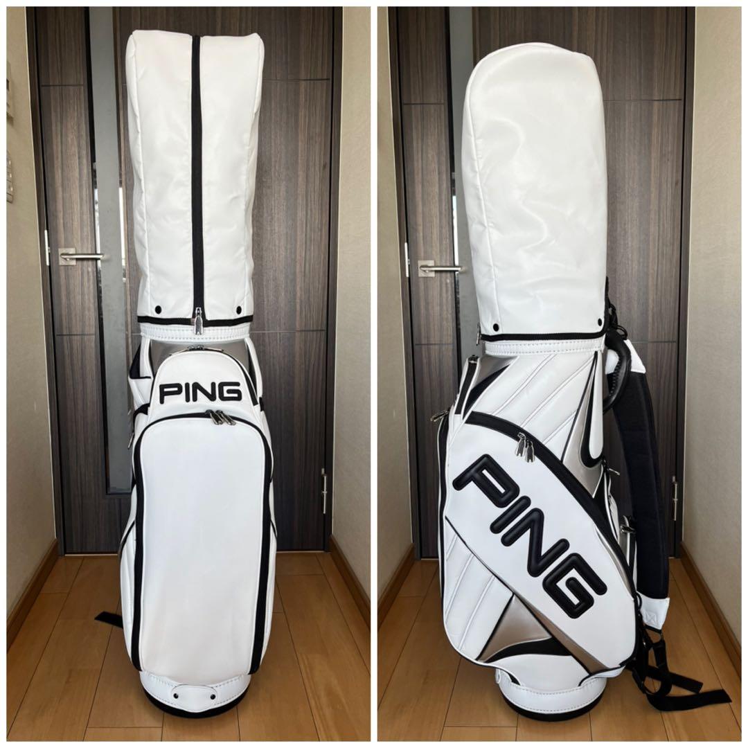美品 PING 3点式キャディバッグ ツアースタッフバッグ　希少ミスター・ピン