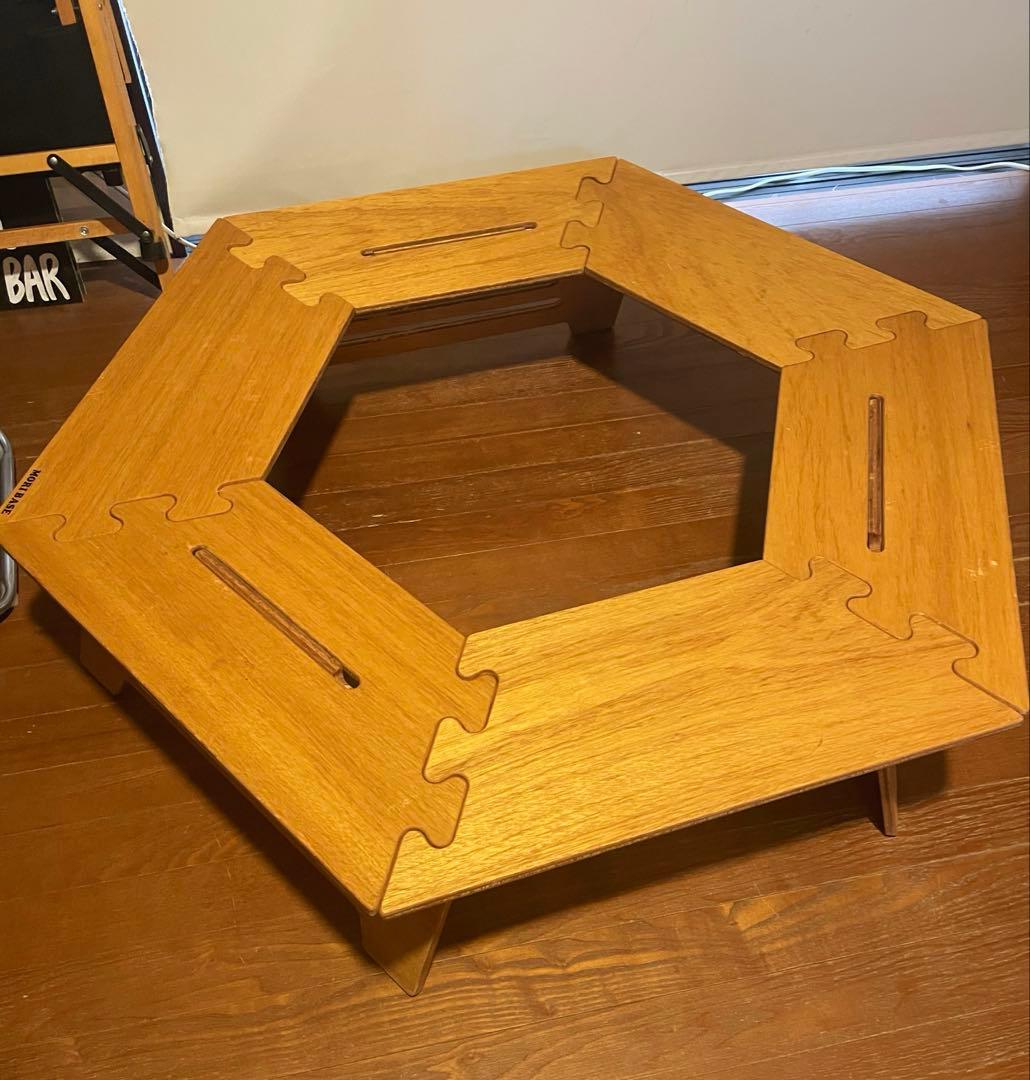 ヘキサテーブル　キャンプテーブル　 ヘキ男風