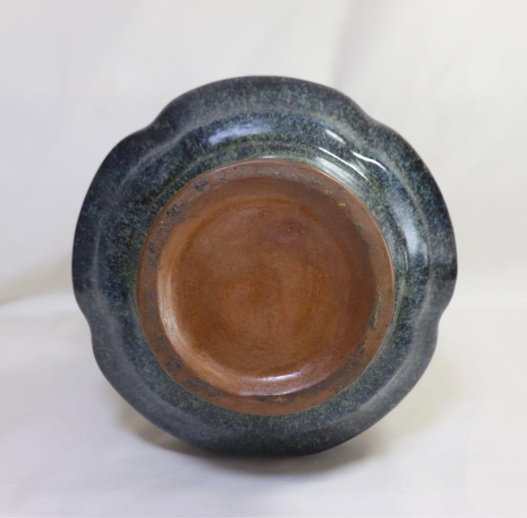 ※中国　鈞釉双耳瓶　送料込み0408