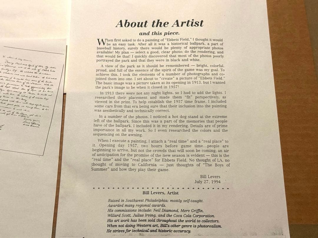 【希少】大谷翔平！ドジャース！本拠地球場 エベッツフィールド壁画！