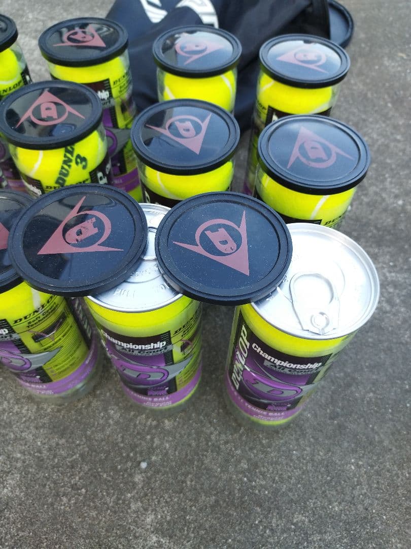 ダンロップ　硬式テニスボール　新品未使用　当時物　現状販売　１缶３個入【３６球】