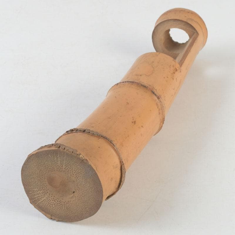 茶道具　古竹製　一重竹花生　花押あり　仰止斎（松尾宗古）書付共箱　C　9723