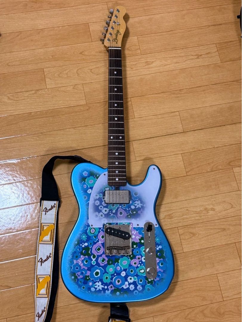 【最終値下げ！】ブルーフラワー ギター TL-Blue Flower