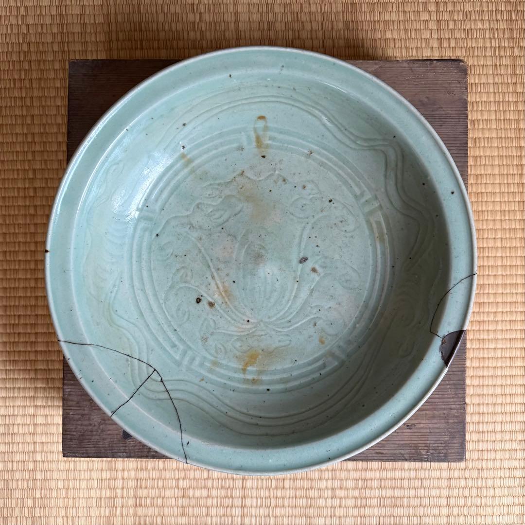 初期伊万里 古波佐見 青磁 大皿 大盤 江戸時代 呉須赤絵 鍋島 古美術 骨董