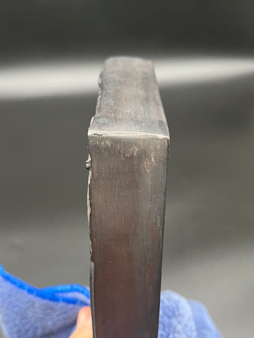 端渓硯 20×13cm 大型 龍彫刻 裏面銘あり 重量約1.5kg