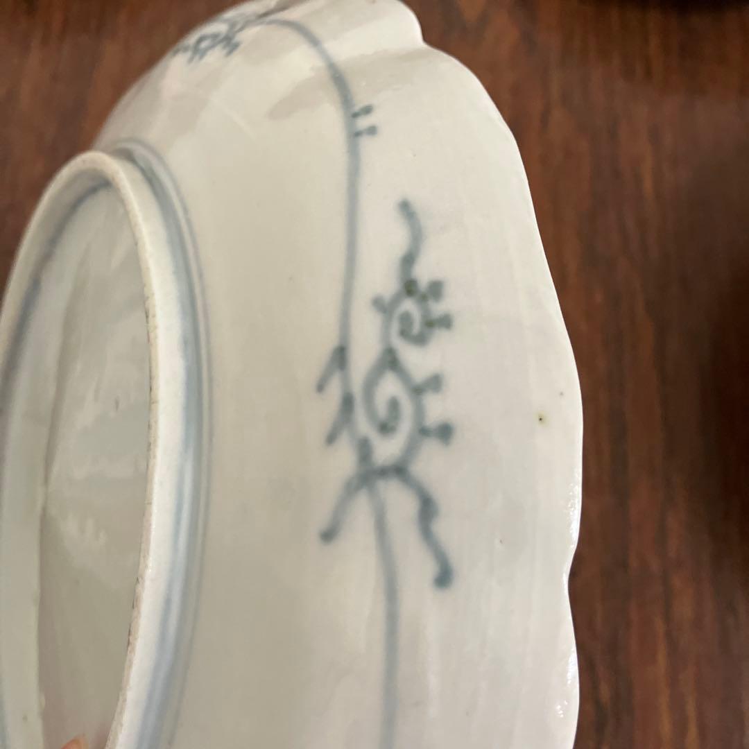 江戸後期〜明治初期｜古伊万里 7寸皿｜染錦 金彩色｜桜の木 唐人