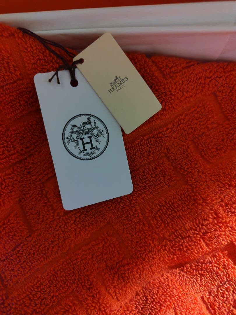 エルメス　タオル　オレンジ