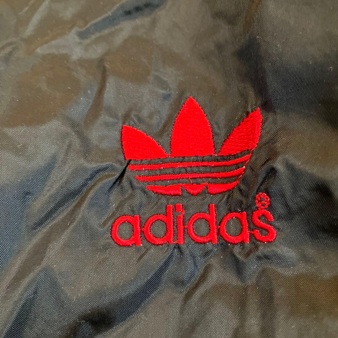 2.6 アディダス ウィンドブレーカー ブラック 刺繍 裏メッシュ L レトロ