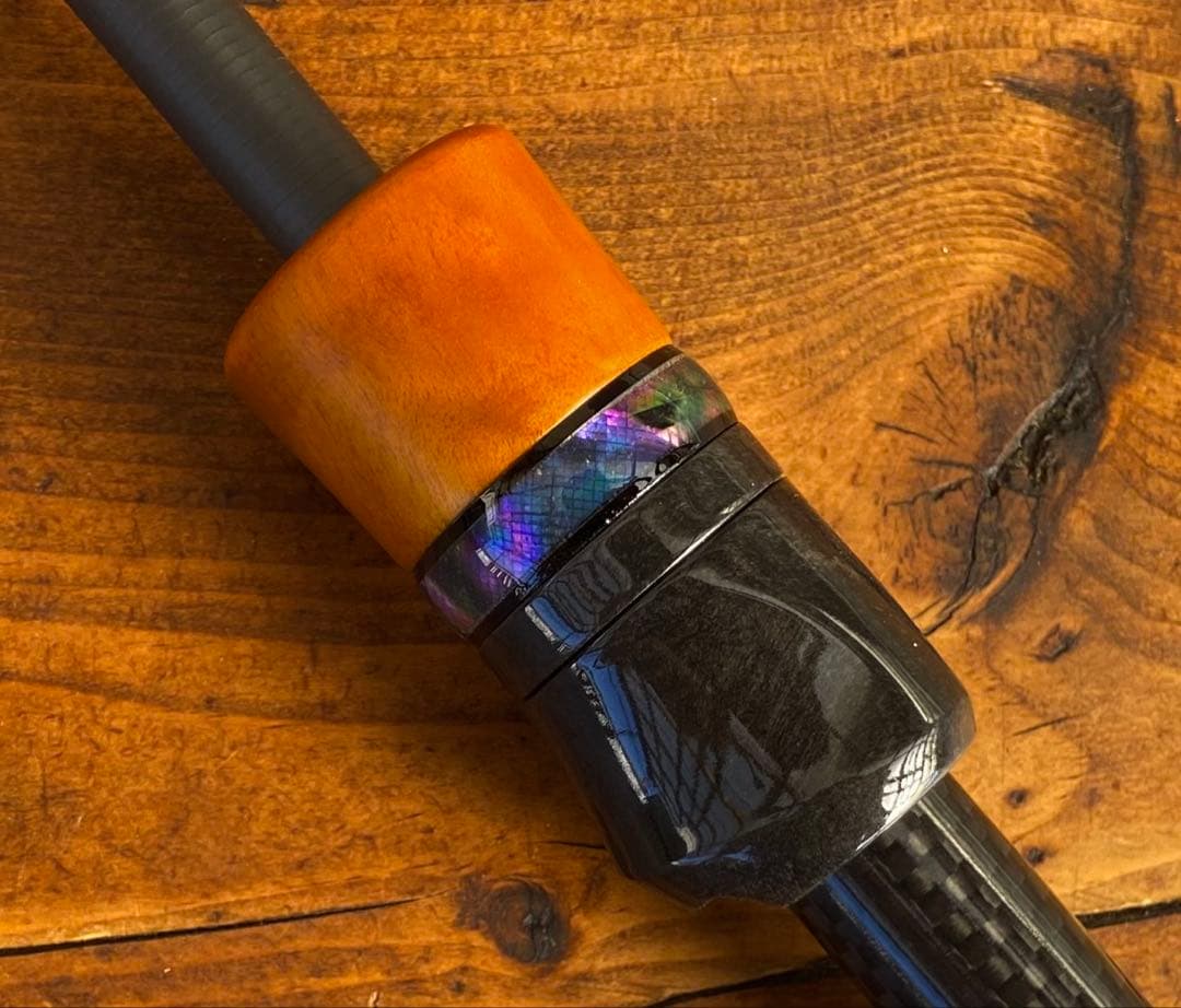 超軽量　カーボンロッ5ft トラウトロッド　スピニングロッド　ウッドグリップ