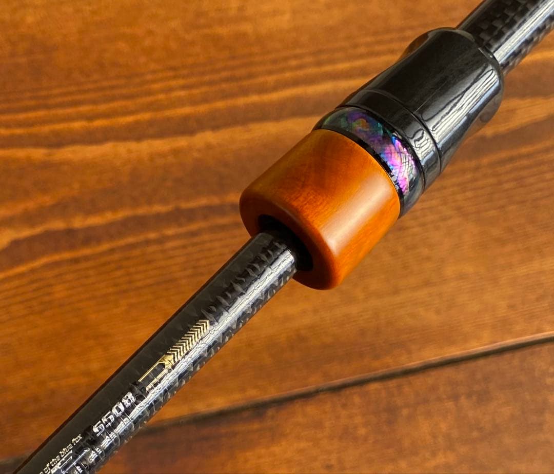 超軽量　カーボンロッ5ft トラウトロッド　スピニングロッド　ウッドグリップ