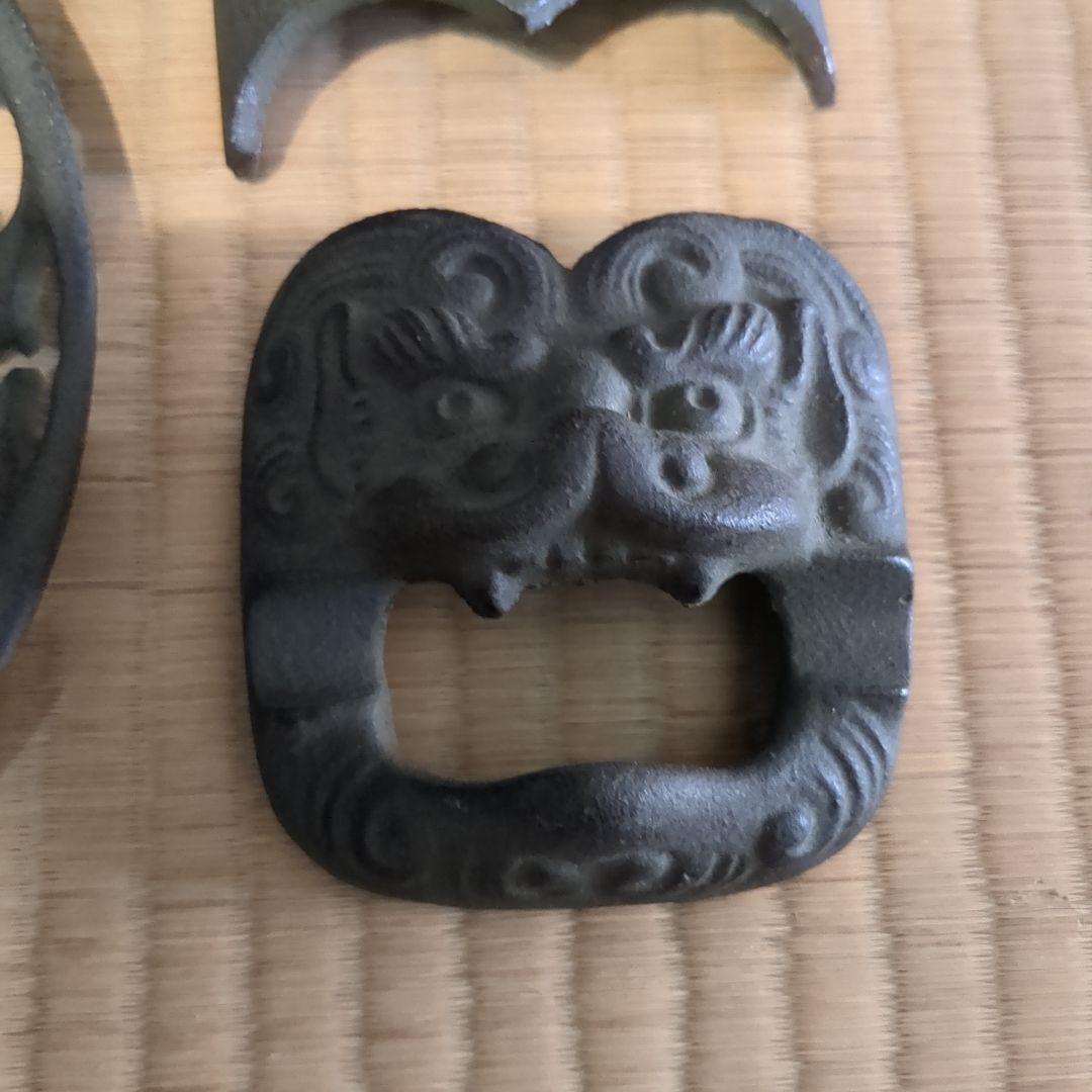 獅子　喫煙具　龍子作