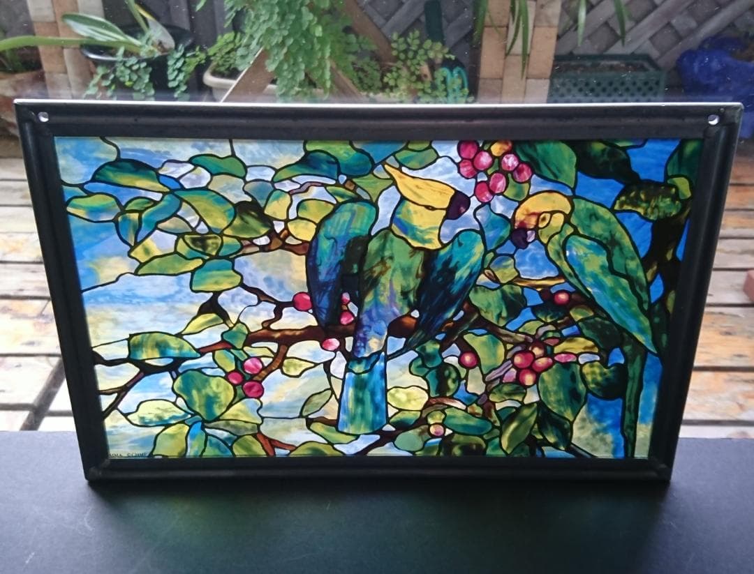 ルイスCティファニー ステンドグラス Parrotsおうむ グラスマスターズ社