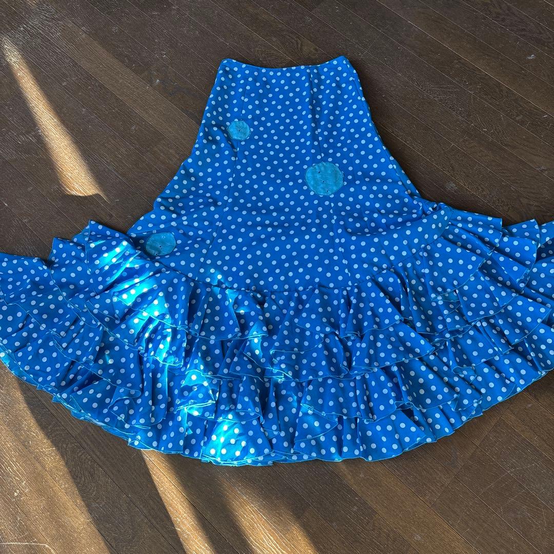 水色フラメンコツーピース