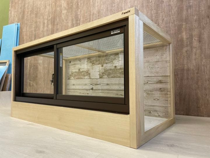 ＦandＫ爬虫類木製ケージ　ミーアキャット用　1200×600×600㎜