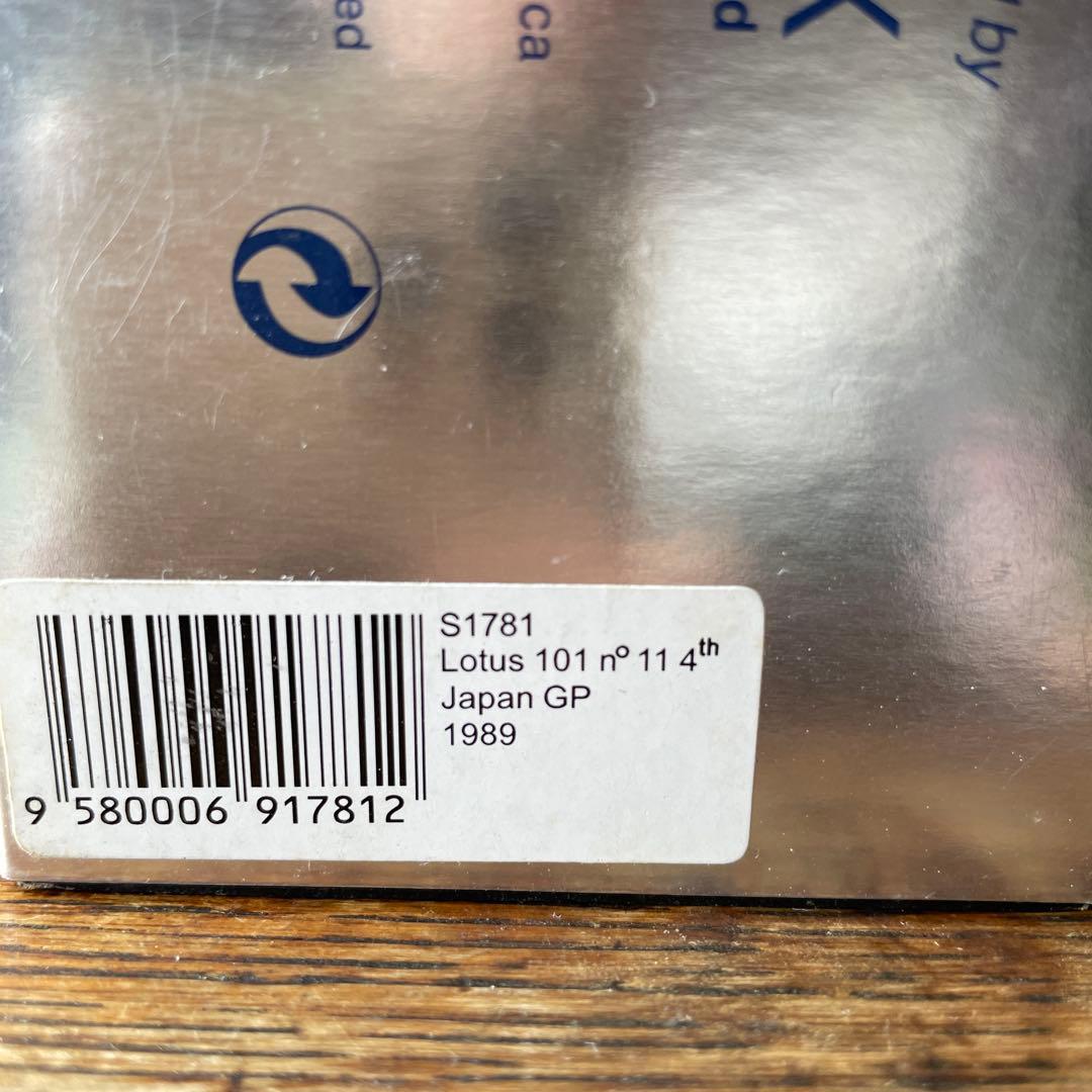 絶版 1/43 スパーク　ロータス　ジャッド　 日本GP4位　1989 N.ピケ