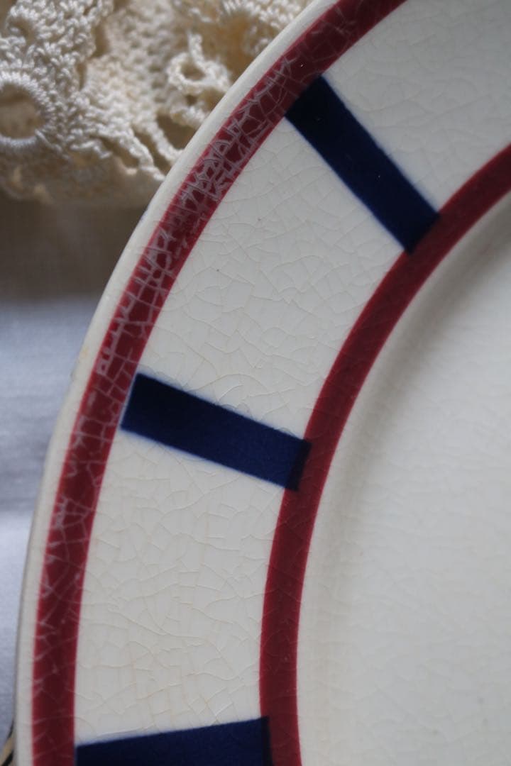 Creil montereau プレート　バスク　フランス　アンティーク　バスク