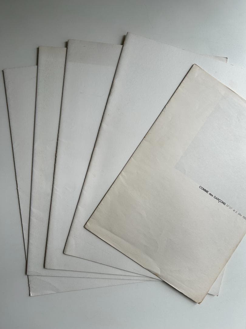 貴重 1980's コムデギャルソンオム カタログ含む 5冊 セット 川久保玲