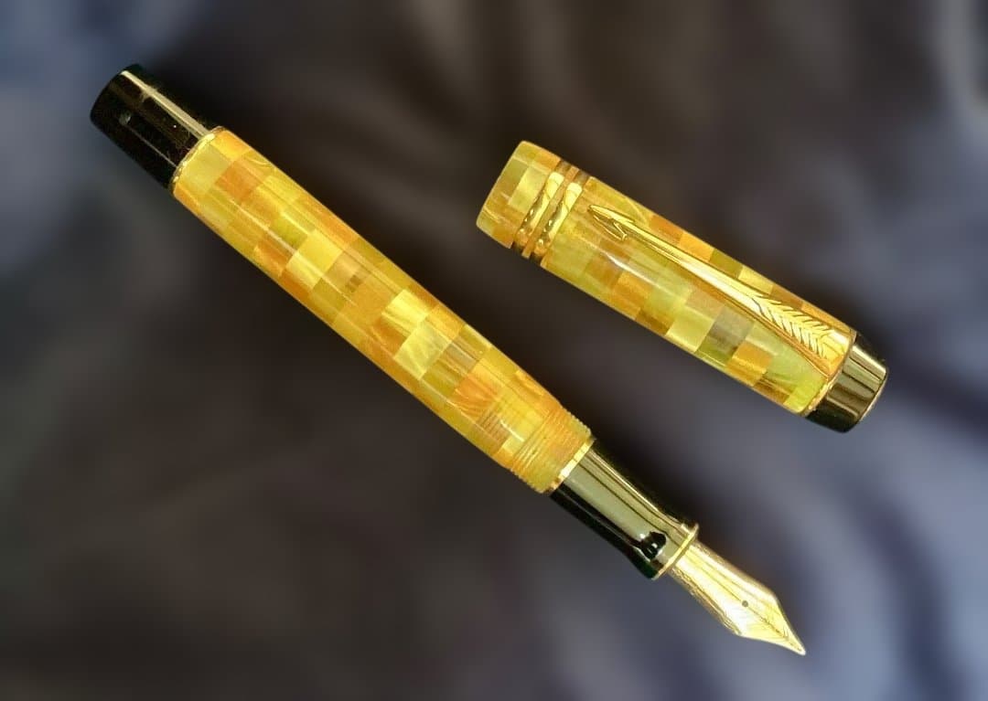 PARKER パーカー万年筆デュオフォールドチェック Citrine イエロー