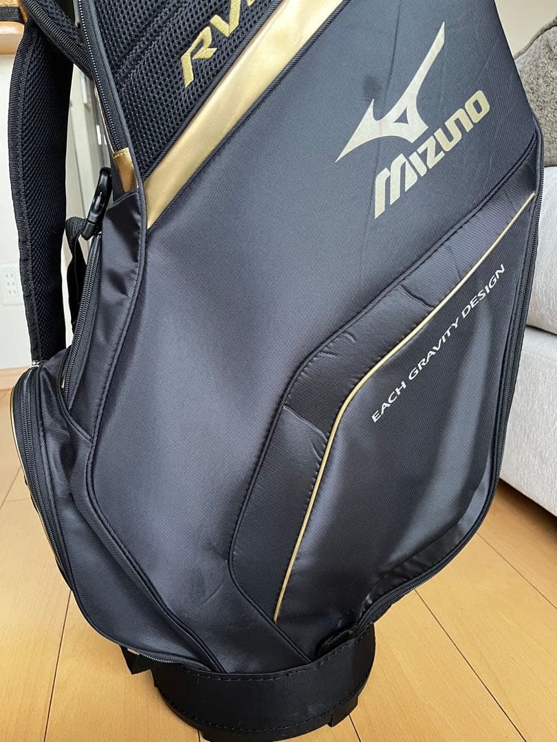 専用　ミズノ　MIZUNO RV03 キャディバッグ　軽量　メンズ 黒×ゴールド
