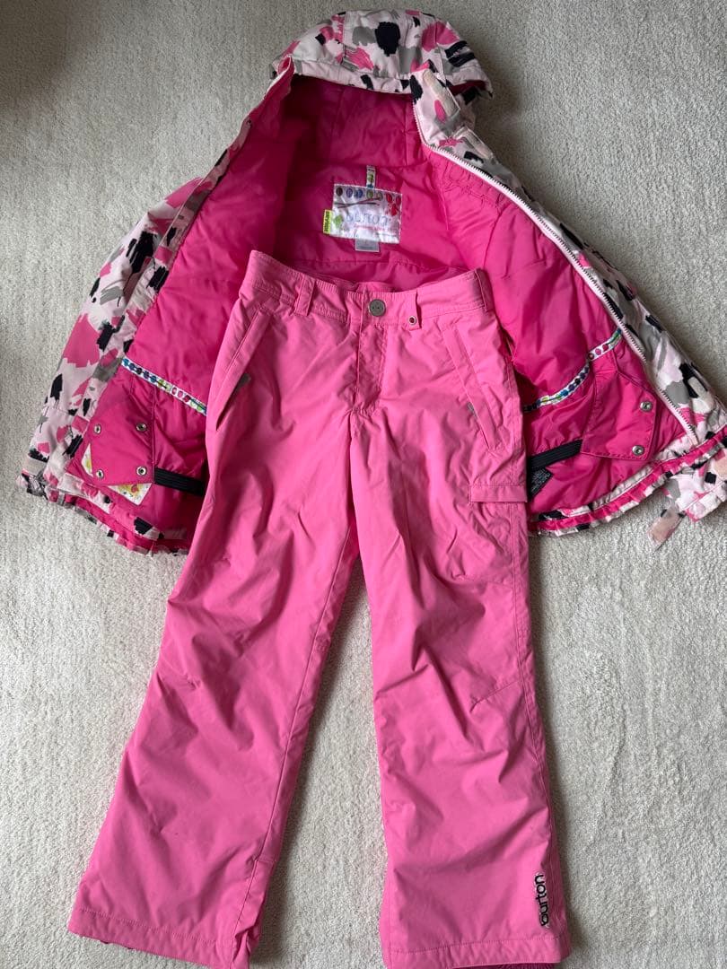 burton スノーボードウェアスキーウェア子供用Lサイズ 150〜160ピンク