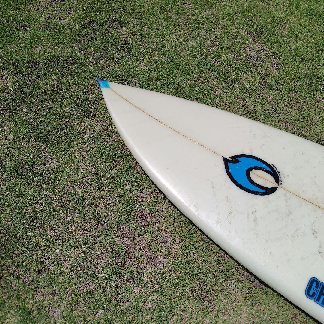 【たちつてと】ホワイト サーフボード デッキパッド付き　6.5