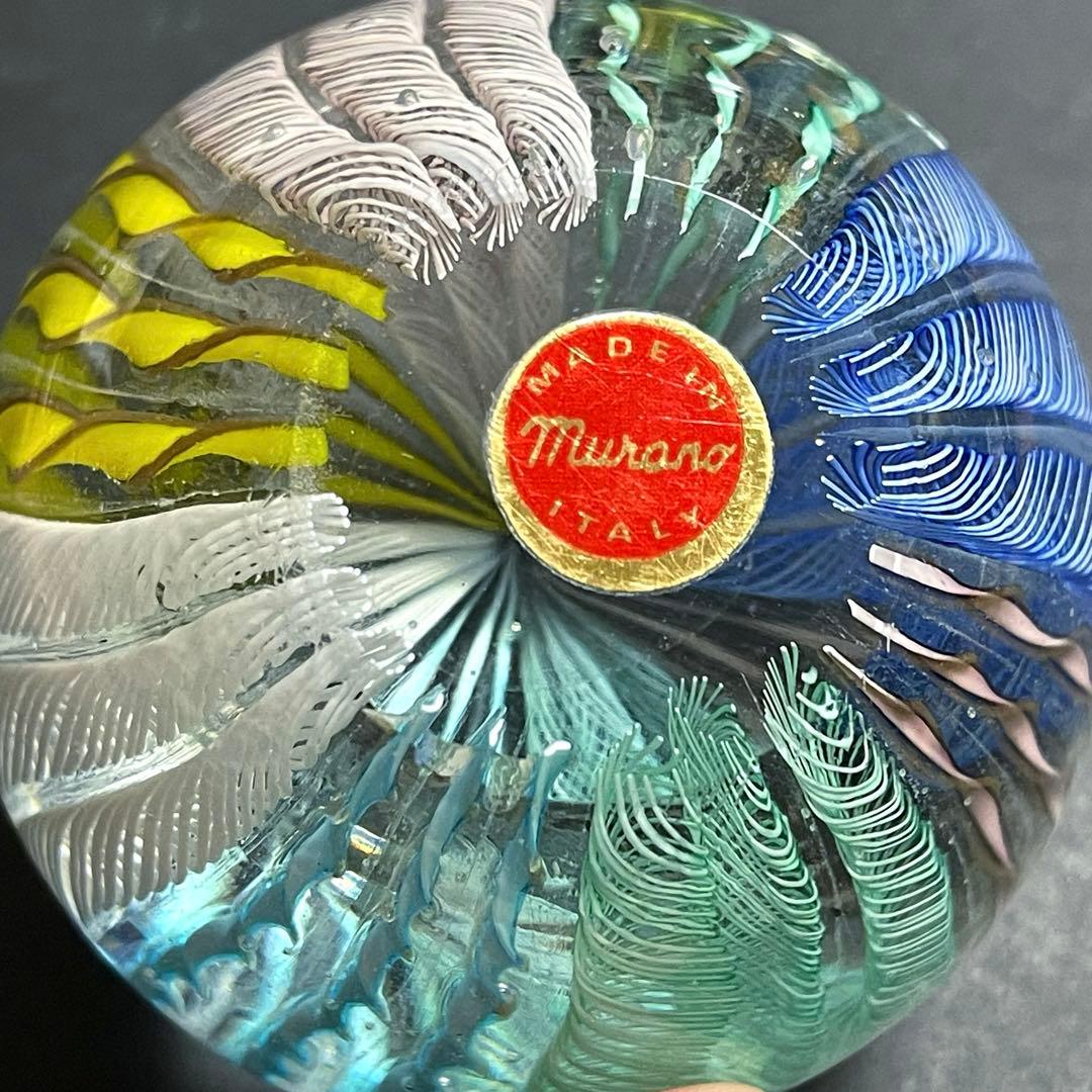 ベネチアングラス　MURANOムラノ　ガラスペーパーウェイト２個セット