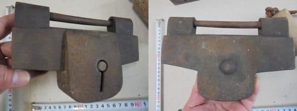 AKa6659　因州住　清久作　日本四大錠の一つ　因幡錠　鍵付き