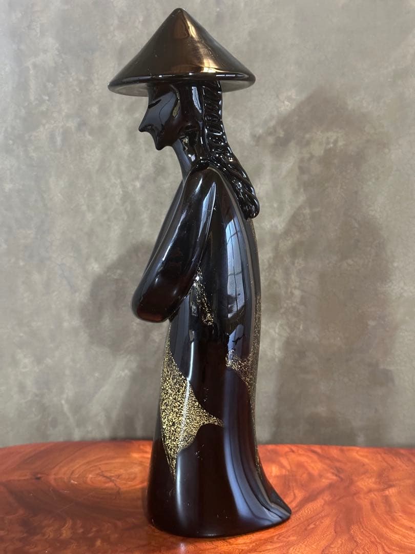 「Seguso Murano」黒いガラス製　置物