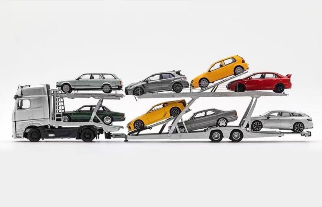 【新品同様】ゲインコープ 1/64 メルセデスベンツ アクトロス 積載車 GCD