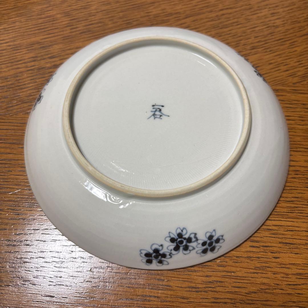 正木春蔵　染付桜文皿3枚