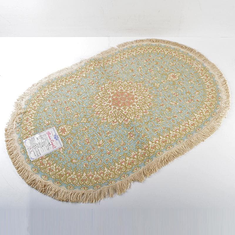 イラン製　ペルシャ絨毯　段通　絹100％　58×90cm　G　R5236B