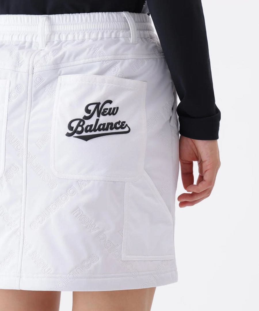 ニューバランスゴルフ　防風 撥水 保温 ロゴダイヤチェックキルト スカート